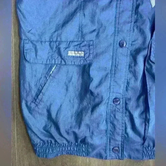 Vintage 90s Current Seen Womens Jacket Windbreaker Blue Button Up M (Runs Large) - Picture 9 of 13